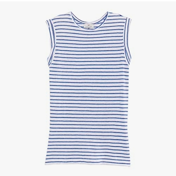 Vineyard Vines Rolled Sleeve Striped Linen Shirt Small - Picture 1 of 7